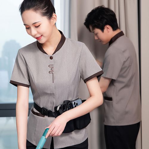 酒店短袖保潔工作服長(zhǎng)袖秋夏秋冬小區(qū)物業(yè)阿姨客房家政保潔服加棉